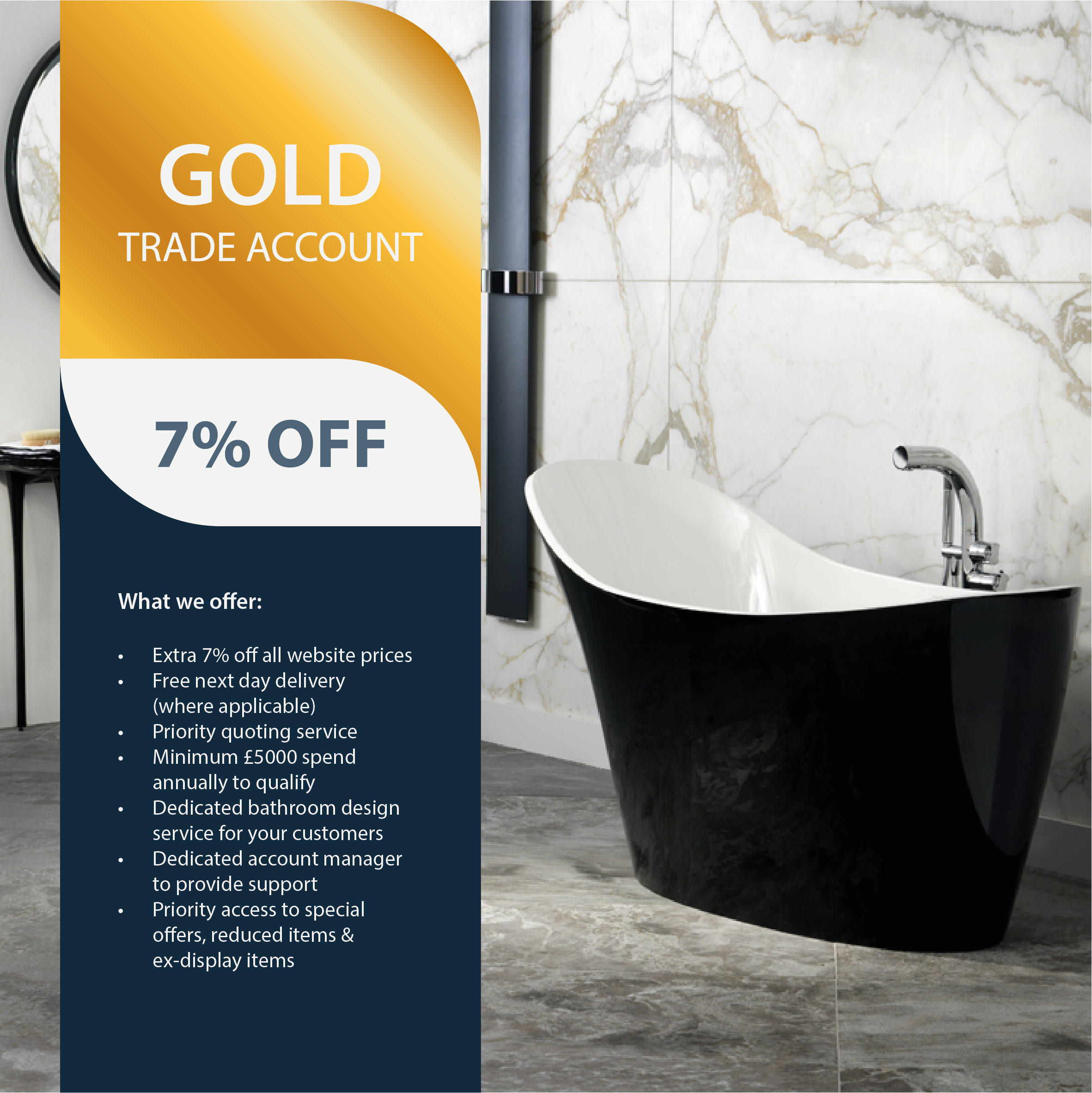 Trade & Business Accounts | Sanctuary Bathrooms